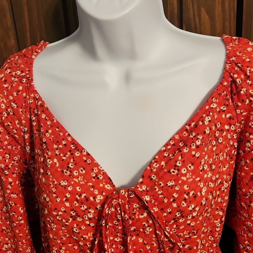 Wild Fable Spring Red Floral Mini Dress - Picture 6 of 8